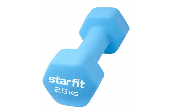 Гантель неопреновая Star Fit DB-201 2,5 кг, синий пастель 600_380