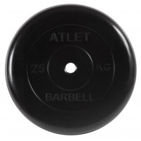 Диск обрезиненный d26мм MB Barbell MB-AtletB26-25 25кг черный