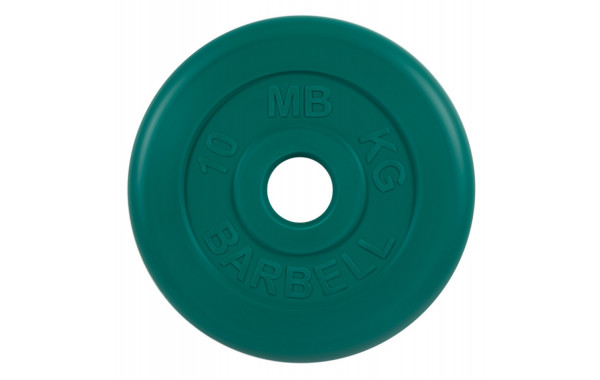 Диск обрезиненный d51мм MB Barbell MB-PltC51-10 10кг зеленый 600_380