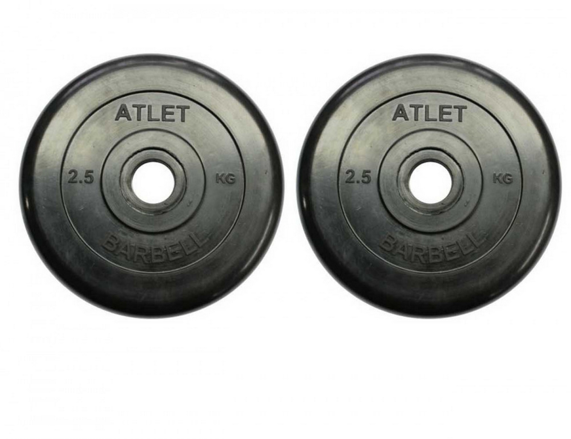 Диски обрезиненные d26 2x2,5кг MB Barbell Atlet MB-AtletB26-2,5 черный 2000_1538