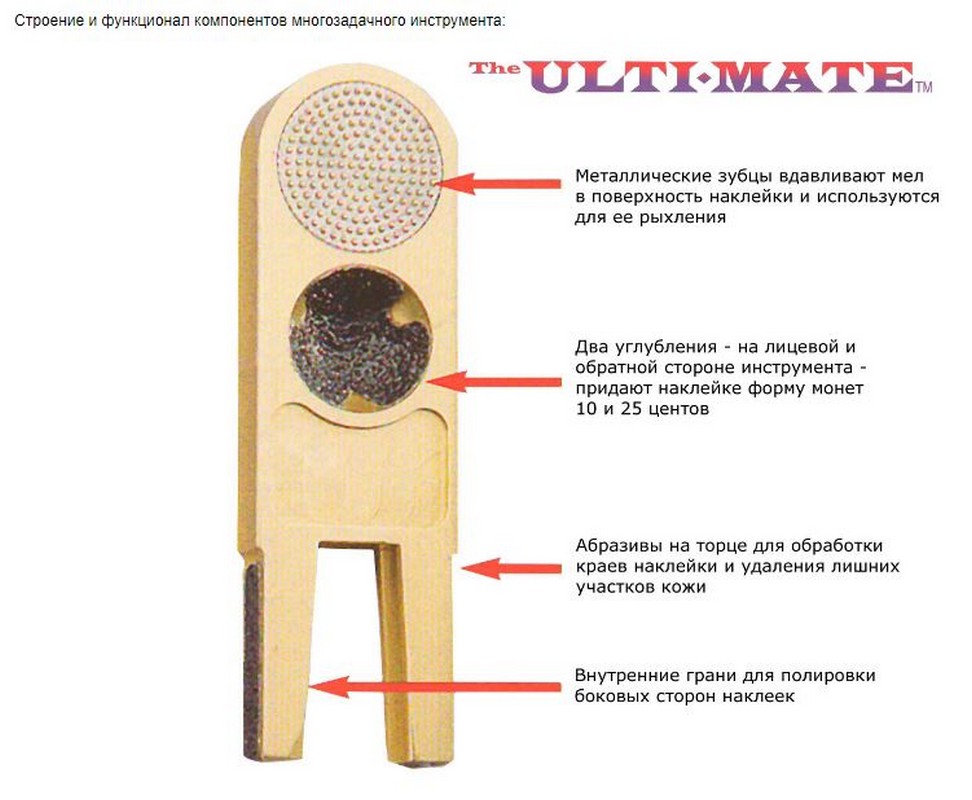 Инструмент для обработки наклейки Ulti-Mate Cue Tip Tool 04254 зеленый, 1 шт. 972_800